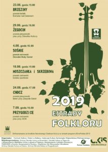 plakat Estrada Folkloru 2019 Krzysztof Rospondek