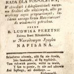 „Lekarz dla włościan” -  książka ks. Ludwika Perzyny wydana w Kaliszu w 1793 r.